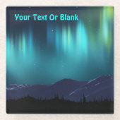 Aurora Borealis Glazen Onderzetter (Voorkant)