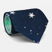 Aurora Borealis, Groen & Paarse Patroon Stropdas (Opgerold)