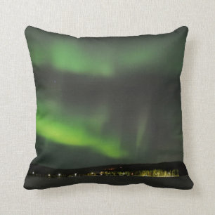Aurora borealis in de lucht kussenhoes kussen