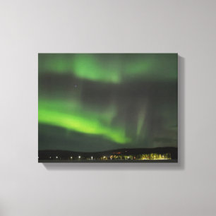 Aurora borealis in de sky canvas print