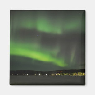 Aurora borealis in de sky magneet