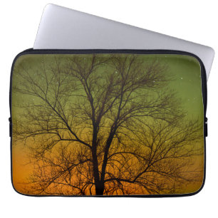 Aurora Borealis & Katoenboom Laptop Sleeve