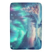 Aurora borealis/Kerstmis/Winter Badmat (Voorkant Verticaal)