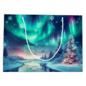 Aurora borealis/Kerstmis/Winter Groot Cadeauzakje (Achterkant)