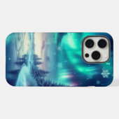 Aurora borealis/Kerstmis/Winter iPhone Hoesje (Achterkant horizontaal)