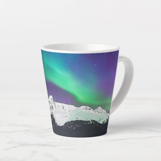 Aurora Borealis - Latte Mug (Angle droit)