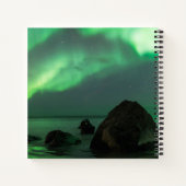 Aurora Borealis Lofoten Beach Norway Notitieboek (Achterkant)