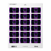 Aurora Borealis, Midnight Fractal Abstract Etiket (Full Sheet)
