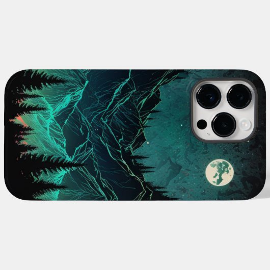 Aurora Borealis Mountains iPhone Case (Achterkant (horizontaal))