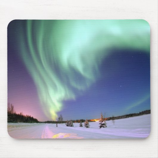 Aurora borealis Mousepad Muismat (Voorkant)
