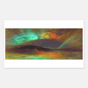 Aurora Borealis, noordelijke lammeren Rechthoekige Sticker