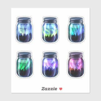 Aurora Borealis Noordelijke Lichten Galaxy Sticker