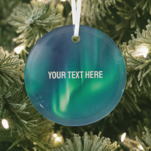 Aurora Borealis Noordelijke lichten Glas Ornament