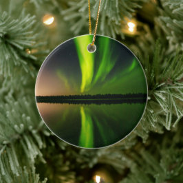 Aurora Borealis Noordelijke lichten Keramisch Ornament