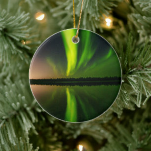 Aurora Borealis Noordelijke lichten Keramisch Ornament