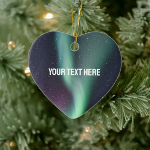 Aurora Borealis Noordelijke lichten Keramisch Ornament