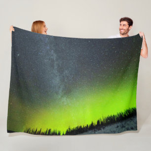Aurora Borealis Noordelijke lichten Noordelijke Gr Fleece Deken