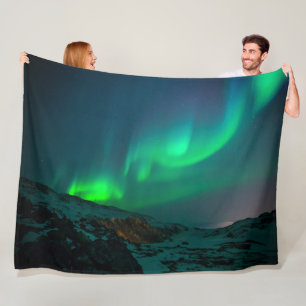 Aurora Borealis Noordelijke lichten Noordelijke Gr Fleece Deken