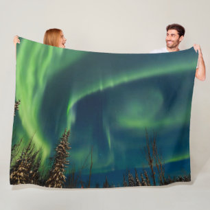 Aurora Borealis Noordelijke lichten Noordelijke Gr Fleece Deken