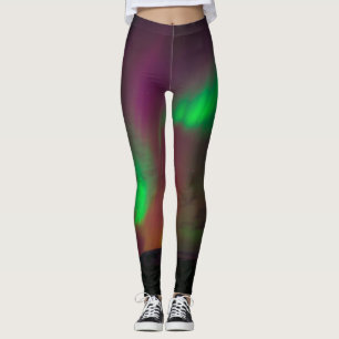 Aurora Borealis Noordelijke lichten wintersterren Leggings