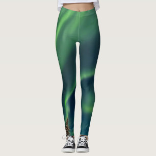 Aurora Borealis Noordelijke lichten wintersterren Leggings