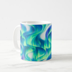 Aurora Borealis Noorderlicht Abstract Patroon Koffiemok