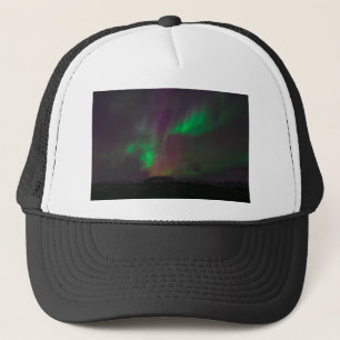 Aurora Borealis Noorderlicht Bomen Natuur Landscha Trucker Pet