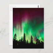 Aurora borealis noorderlicht briefkaart (Voorkant / Achterkant)