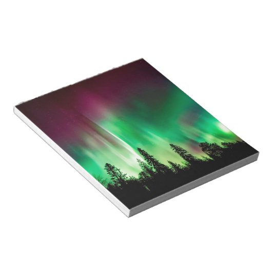 Aurora borealis noorderlicht notitieblok (Schuin)