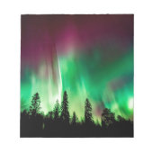 Aurora borealis noorderlicht notitieblok (Voorkant)
