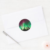 Aurora borealis noorderlicht ronde sticker (Envelop)