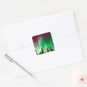 Aurora borealis noorderlicht vierkante sticker (Envelop)