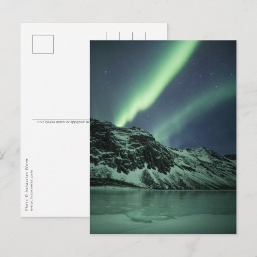 Aurora Borealis Noorwegen Briefkaart (Voorkant / Achterkant)