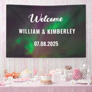 Aurora Borealis Northern Lights Green Wedding Spandoek
