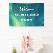 Aurora Borealis Northern Lights Green Wedding Spandoek (Insitu)