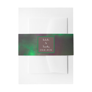 Aurora Borealis Northern Lights Sky Green Wedding Uitnodigingen Wikkel