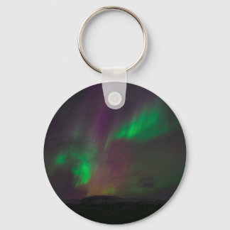 Aurora Borealis Northern Lights Trees Natuur Lande Sleutelhanger