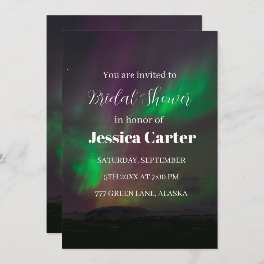 Aurora Borealis Northern Lights Vrijgezellenfeest Kaart (Voorkant / Achterkant)