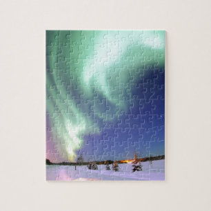 Aurora Borealis, of Northern Lights, Alaska Legpuzzel