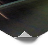 Aurora borealis over een meer poster (Hoek)