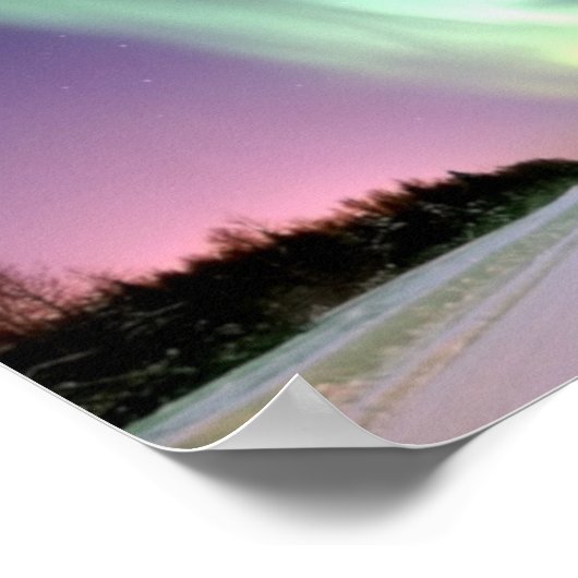 Aurora Borealis over het Poster Alaska (Hoek)