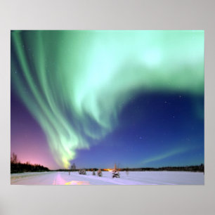 Aurora Borealis over het Poster Alaska