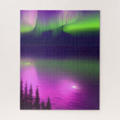 Aurora Borealis over water Legpuzzel (Verticaal)