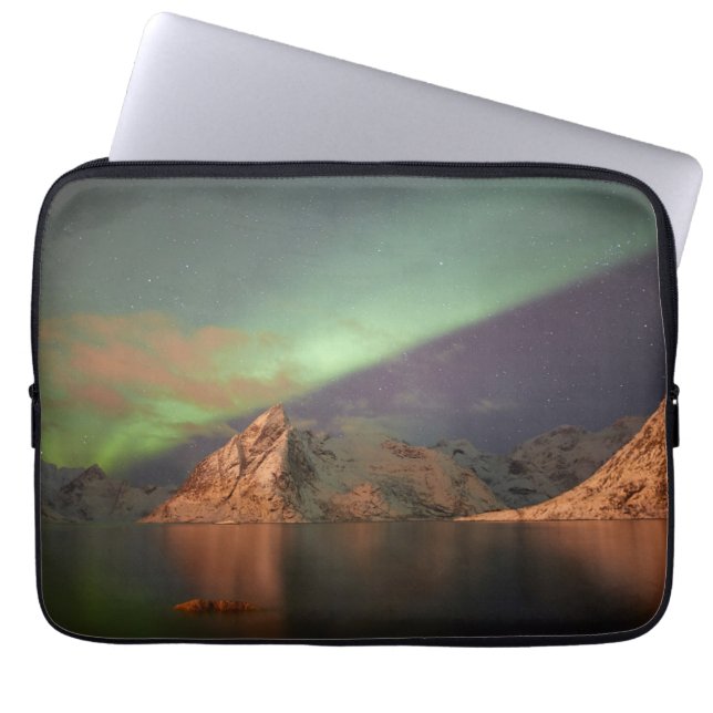 Aurora Borealis, Polaire lichten Laptop Sleeve (Voorkant)