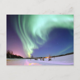 Aurora Borealis, poolcirkel Briefkaart