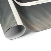 Aurora Borealis Print, Trouvelot, 1881, teruggezet Cadeaupapier (Rol Hoek)