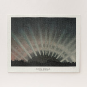 Aurora Borealis Print, Trouvelot, 1881, teruggezet Legpuzzel