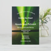 Aurora Borealis Stars Sky Wedding Kaart (Staand voorkant)