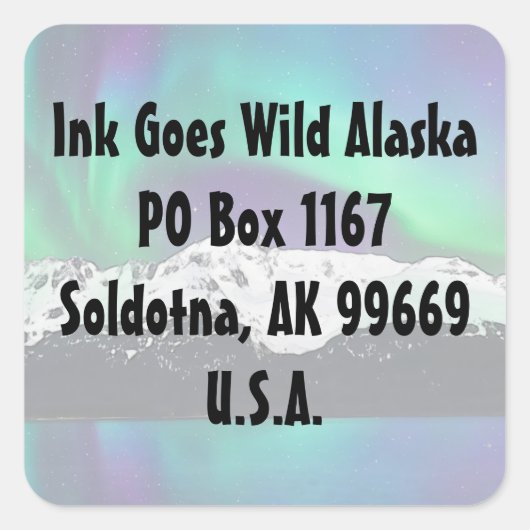 Aurora Borealis - Stickers Enveloppe (Devant)