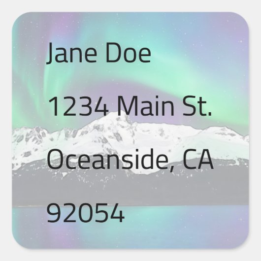 Aurora Borealis - Stickers Enveloppe (Devant)